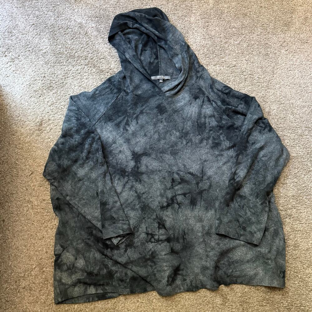 COIN 1804 sweater 3X charcoal gray tie-dye hooded